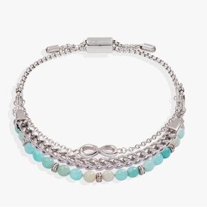 🩶♾️🩶ALEX AND ANI🩶♾️🩶Infinity Stranded Bracelet Set in Stainless Steel Silver